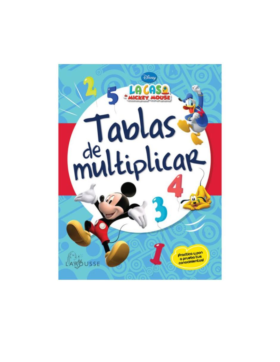 Libro Tablas de multiplicar Disney de Disney