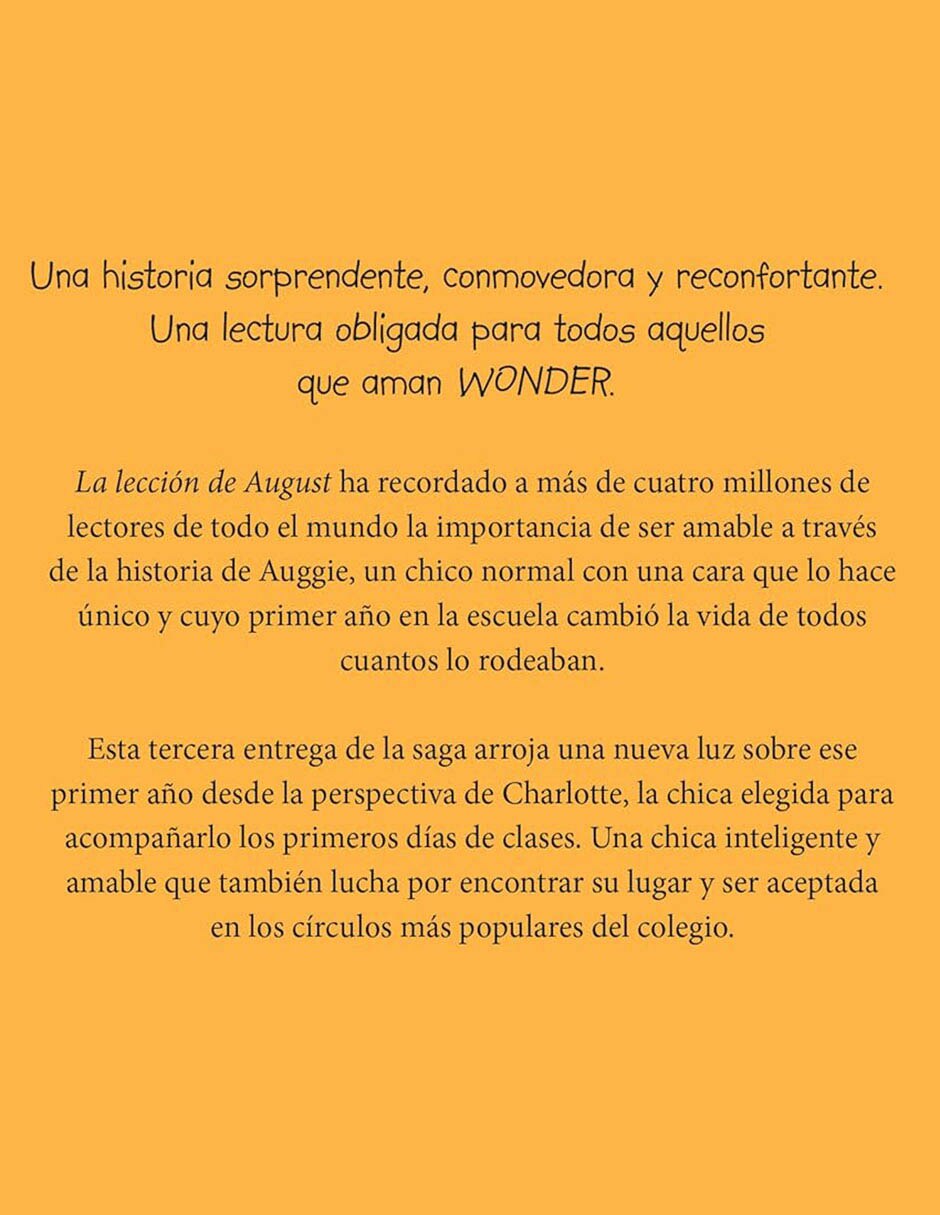 Libro Wonder. Charlotte tiene la palabra de R. J. Palacio 2