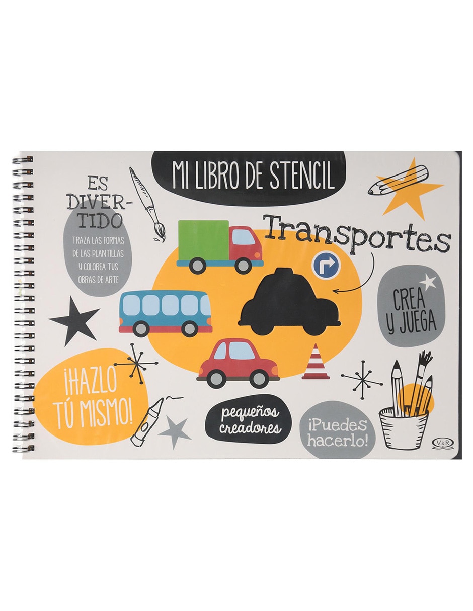 Libro Mi Libro de Stencil: Transportes
