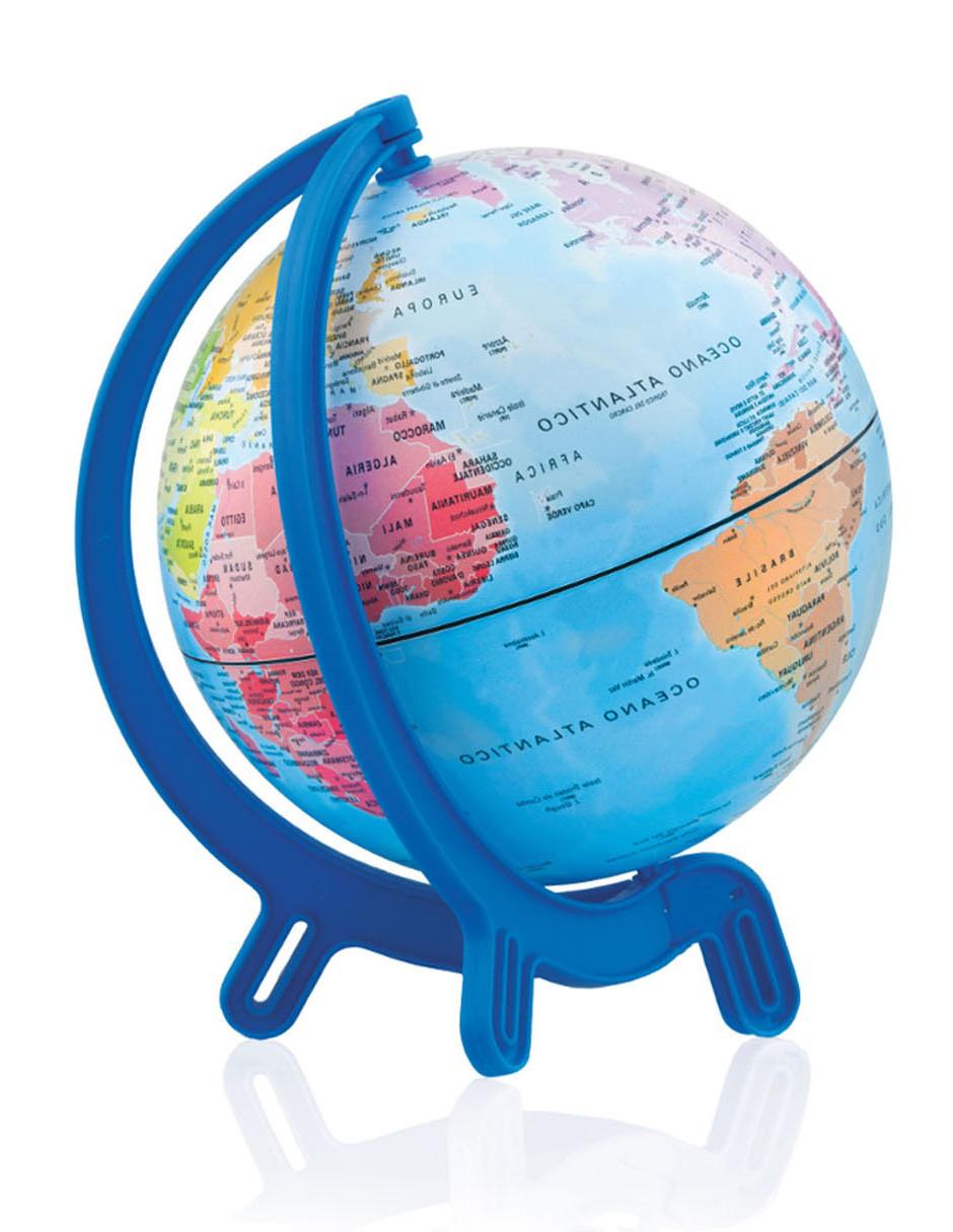 Mini globo terráqueo azul cielo