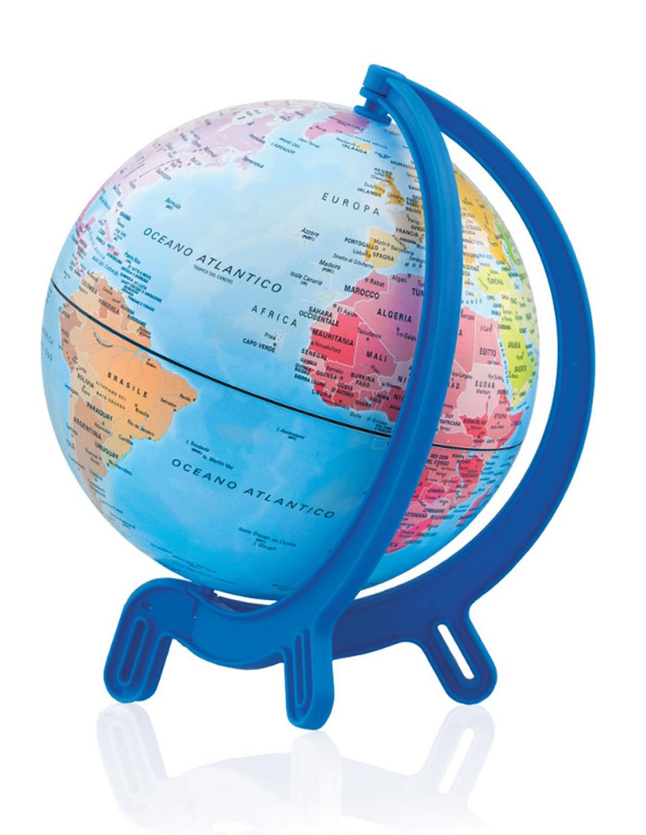 Mini globo terráqueo azul cielo