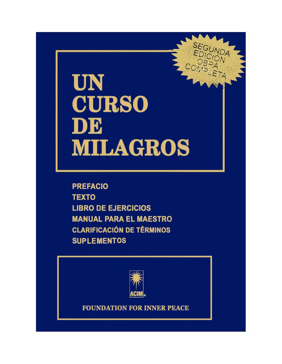 Libro Un curso de milagros de Fundación para la paz interior