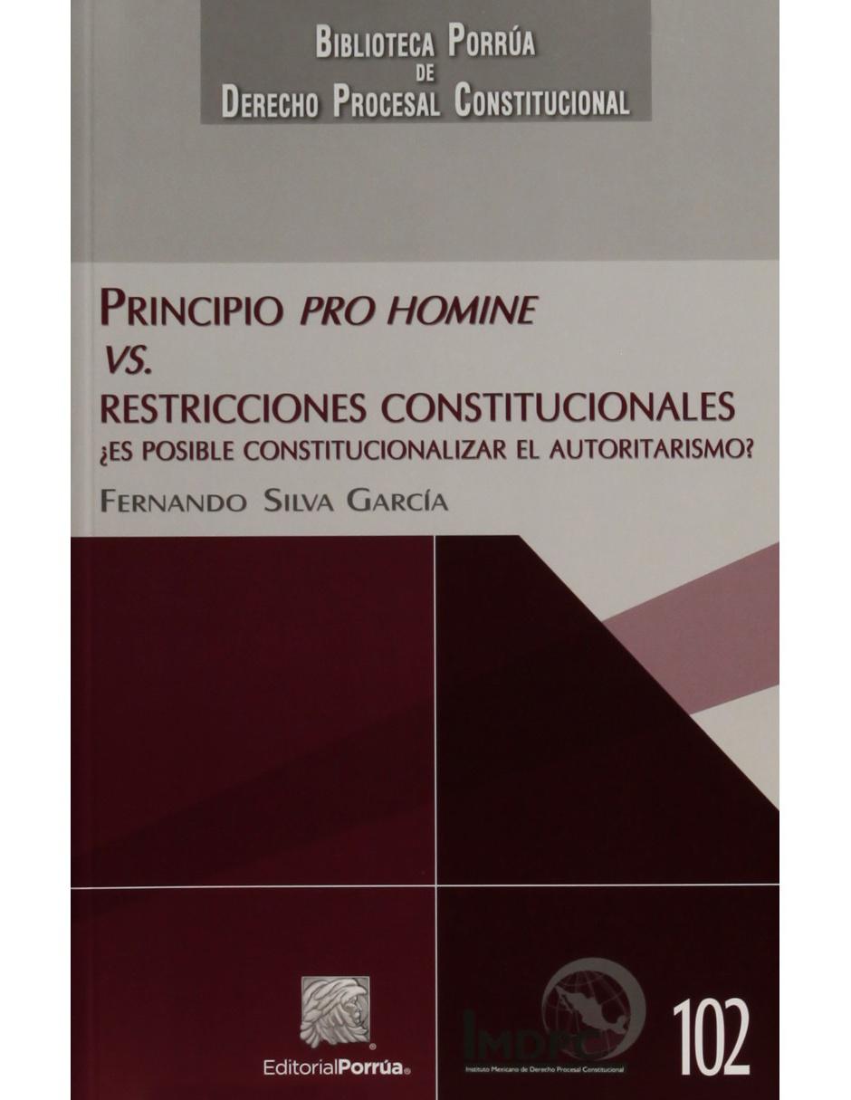 Imagen de producto Principio Pro Homine Vs. Rrestricciones Constitucionales