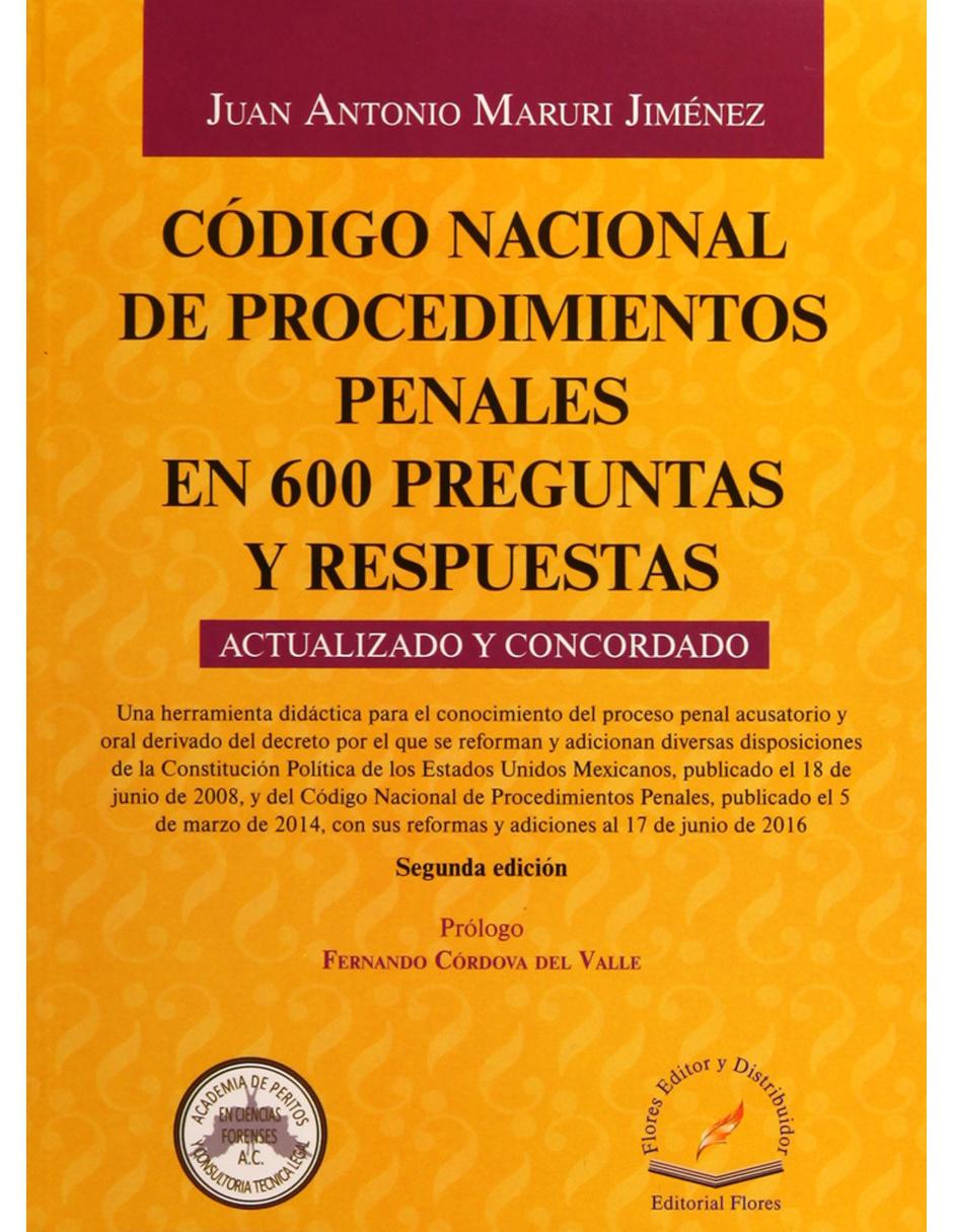Revista Codigo Nacional De Procedimientos Penales En 600 Preguntas Y