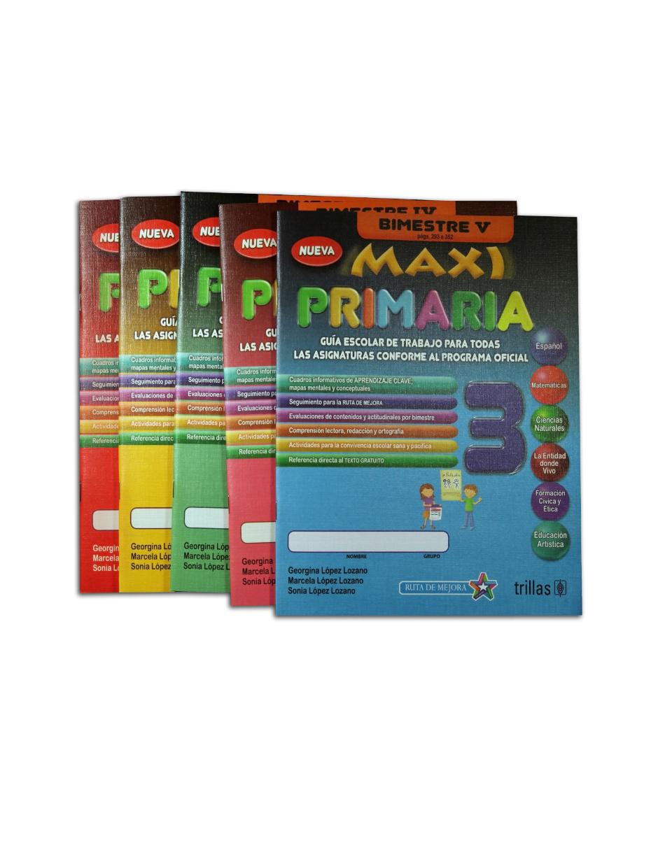 Imagen de producto Revista Maxi Primaria 3 Bimestre I-V Guía Escolar De Trabajo Conforme Al Programa Oficial