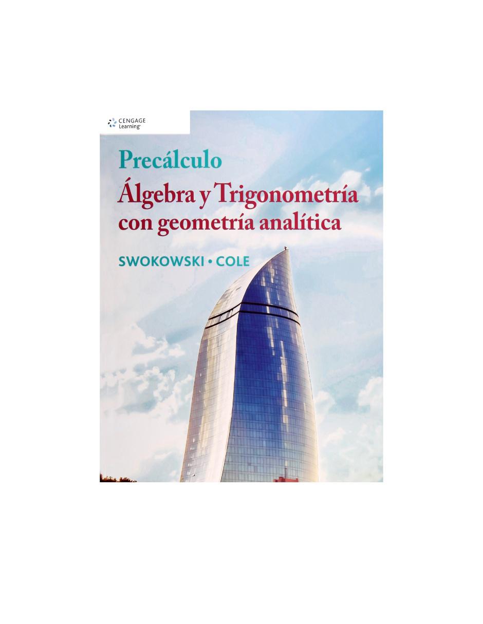 Revista Precálculo Álgebra Y Trigonometría Con Geometría Analítica
