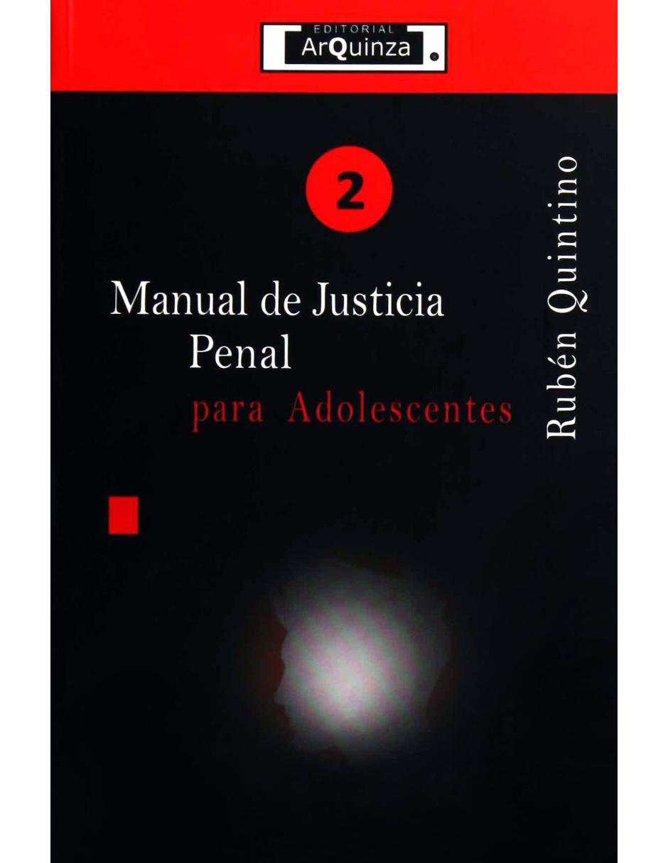 Revista Manual De Justicia Penal Para Adolescentes