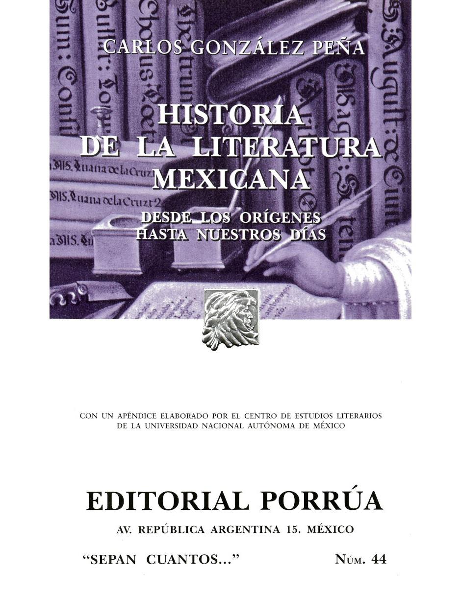 Imagen de producto Libro Historia de la Literatura Mexicana. Desde los Orígenes hasta Nuestros Días