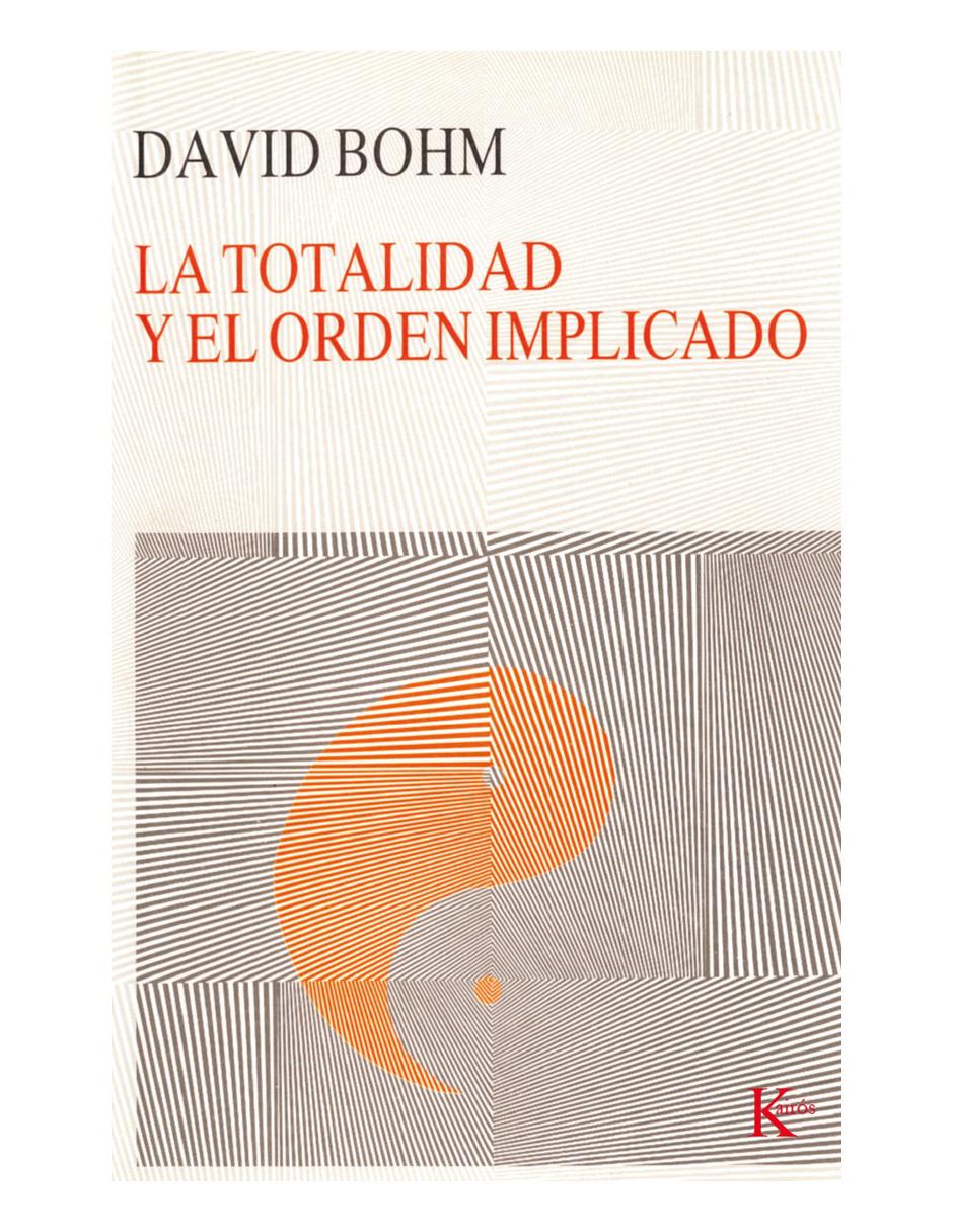 Libro La totalidad y el orden implicado de Kairós Libro La totalidad y el orden implicado de Kairós