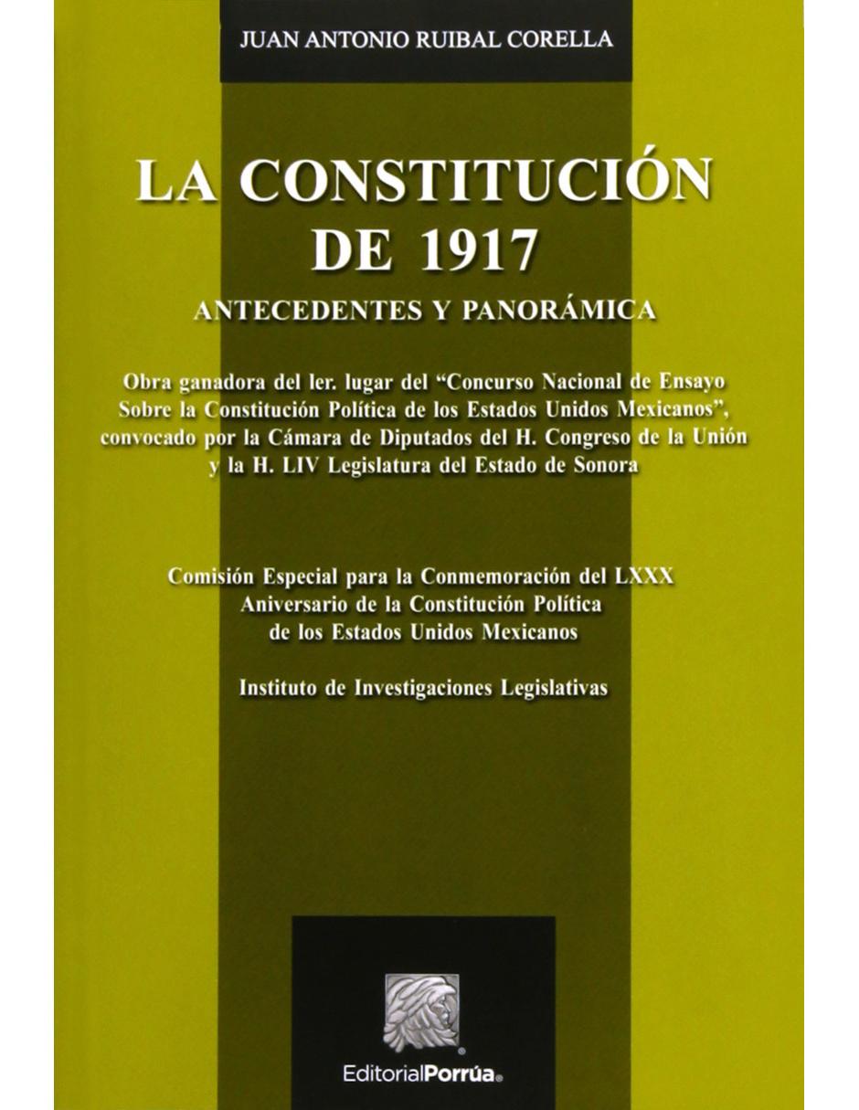 Libro La Constitución de 1917