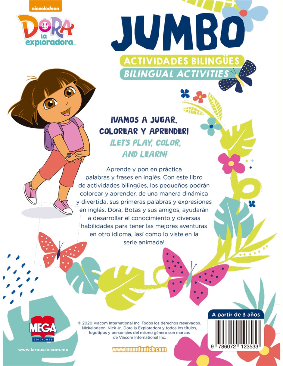 Libro Dora la exploradora: Jumbo actividades bilingües