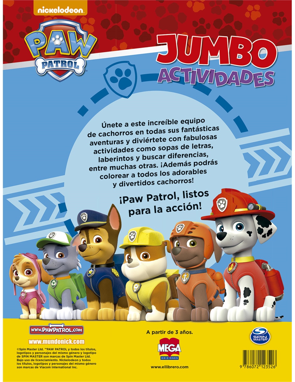Libro Paw Patrol Libro para colorear con actividades de Ediciones Larousse