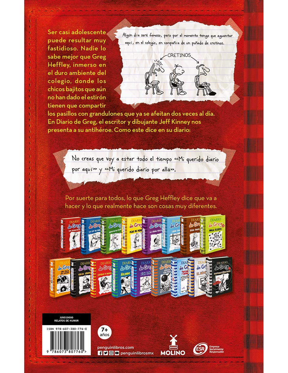 Libro Diario de Greg: un renacuajo de Kinney Jeff