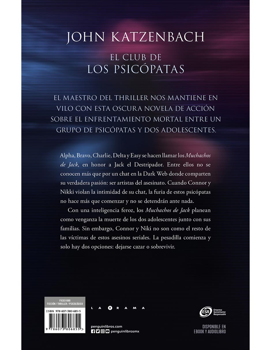 Libro El club de los psicopatas de John katzenbach