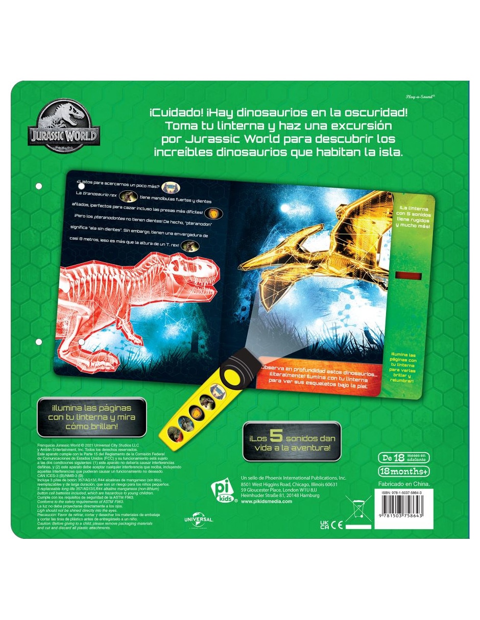 Libro Jurassic Dinosaurios En La Oscuridad de Phoenix International Publications