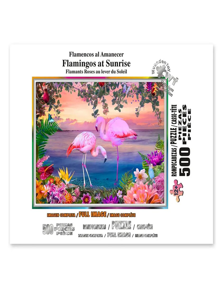 Rompecabezas Flamencos al Amanecer 500 piezas 4