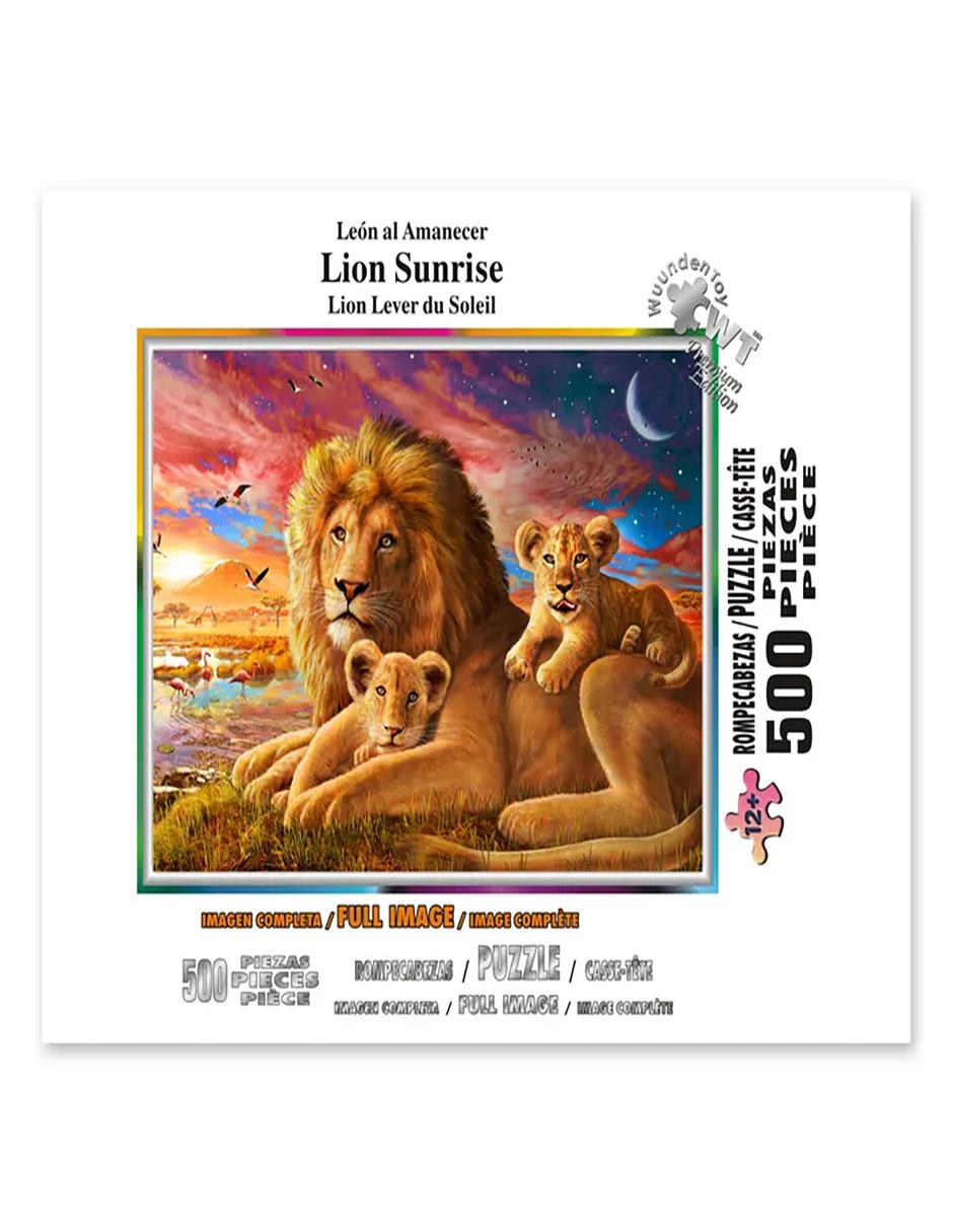 Rompecabezas Wuundentoy Leon Al Amanecer 500 piezas