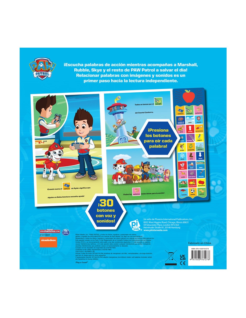 Libro Paw patrol palabras en acción de Phoenix International Publications 2