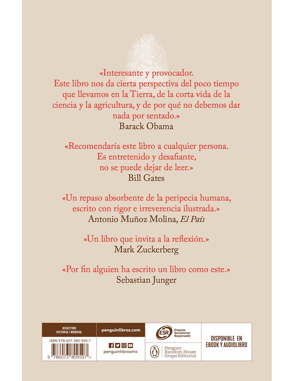 Libro Sapiens: De animales a dioses de Yuval Noah Harari