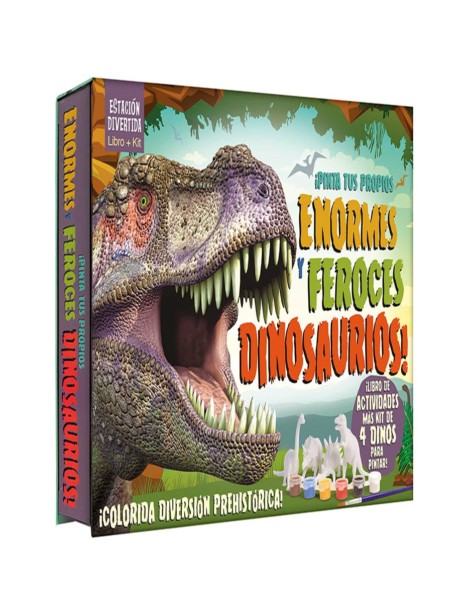 Libro Pinta tus propios y feroces dinosaurios Lexus Libro Pinta tus propios y feroces dinosaurios Lexus