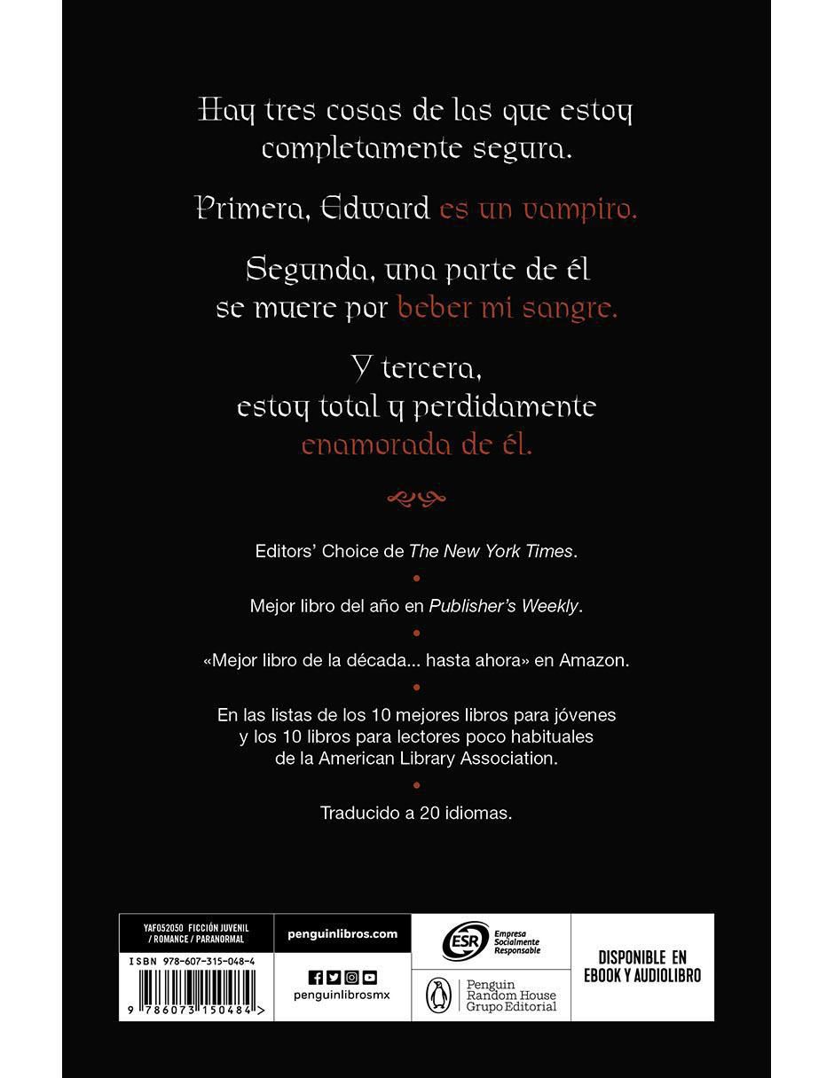 Libro Crepúsculo de Stephenie Meyer 2
