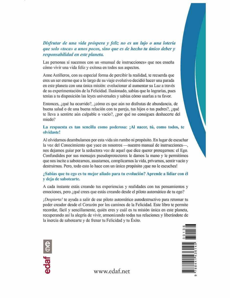 Libro ¡Despierta! de Anne Astilleros