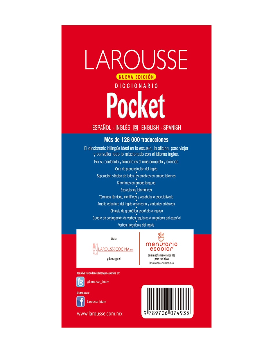 Larousse Diccionario Pocket Español Inglés