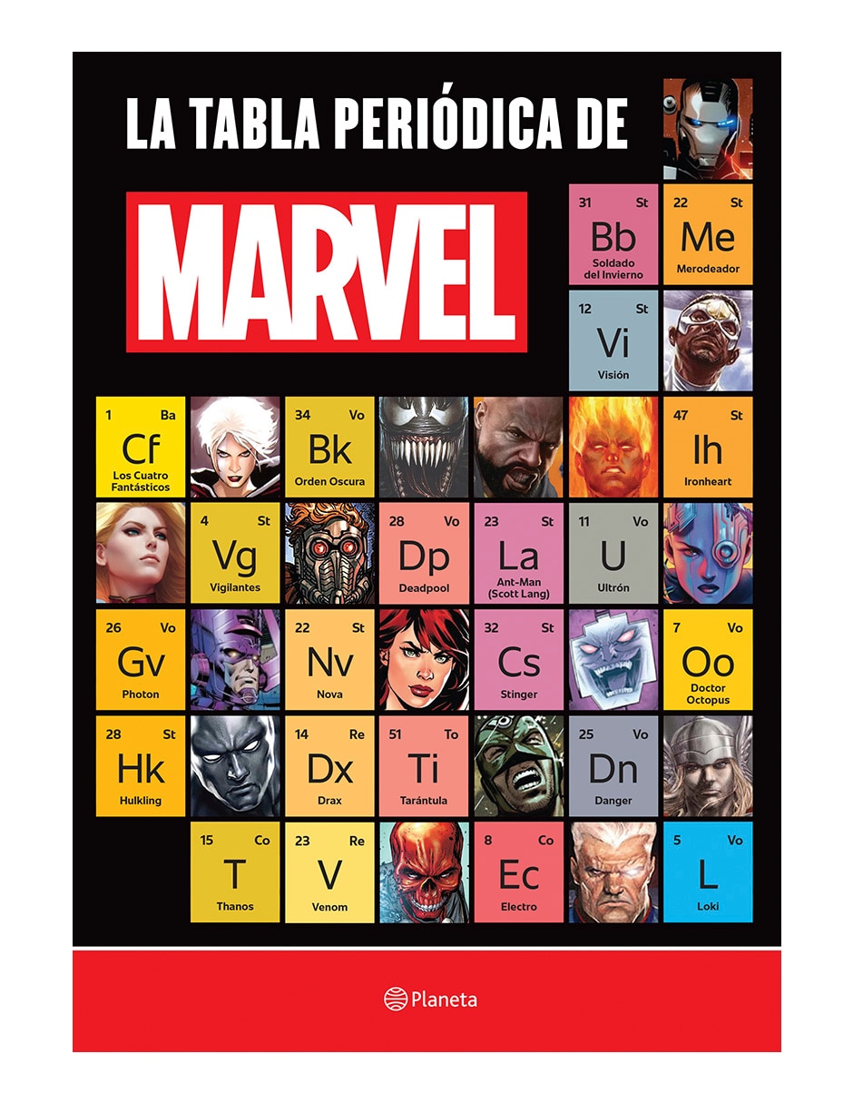 Libro La tabla periódica de marvel de Marvel 1