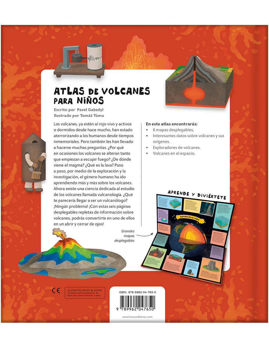 Libro Atlas de los volcanes para niños de Lexus editores 2