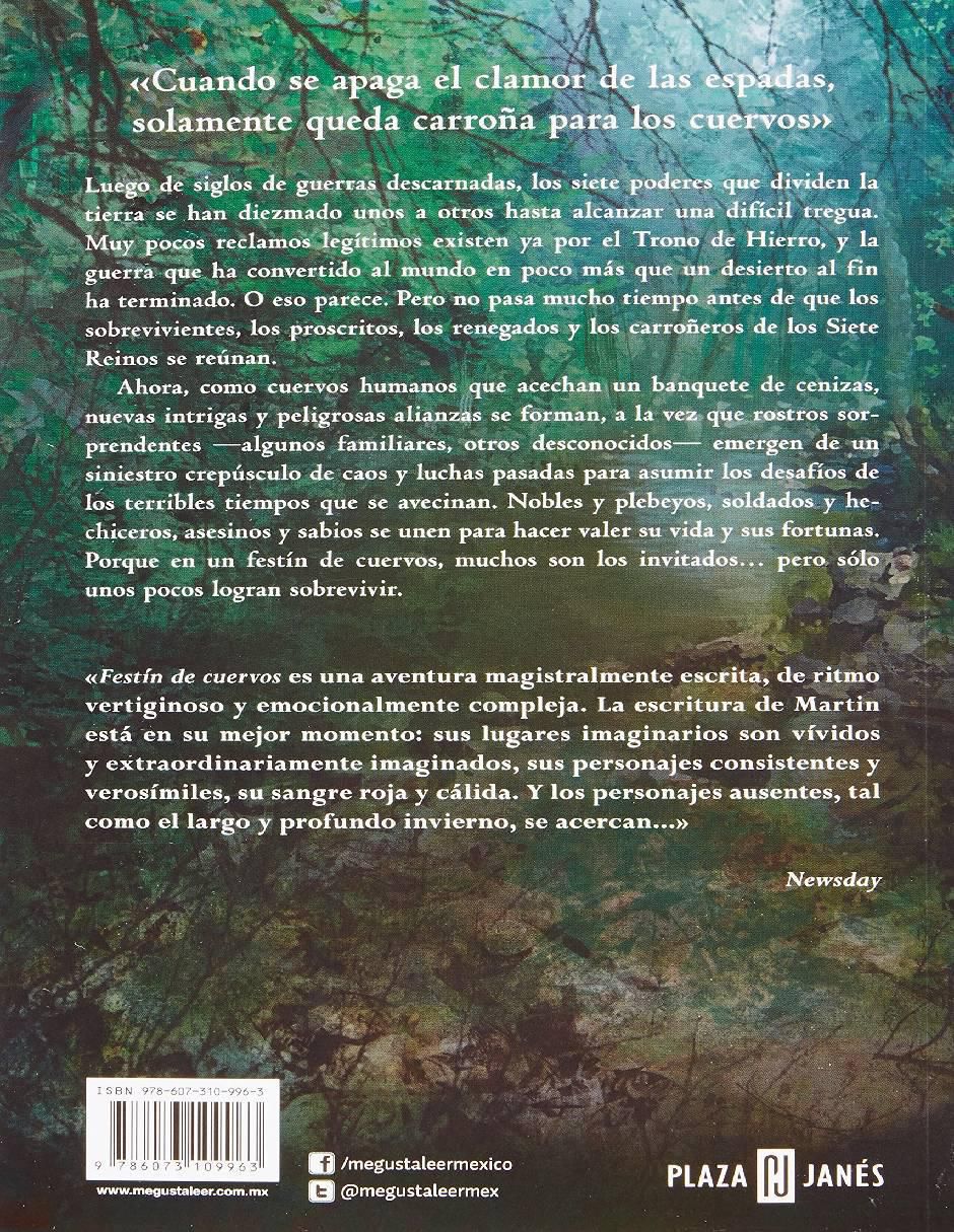 Libro Festín de cuervos de Gorge Martin RR 2