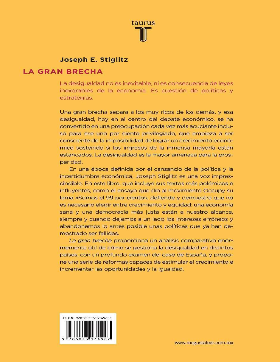 Libro La gran brecha de Stiglitz, Joseph E. 3