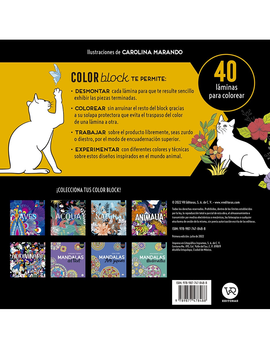 Libro Color Block Cats de Carolina Marando 3