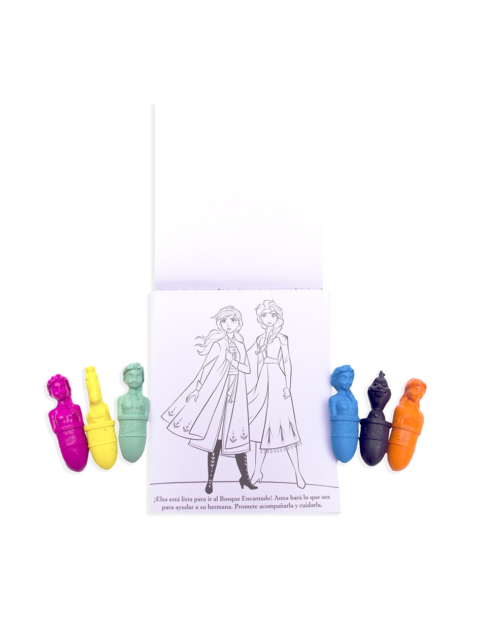 Libro Cuentos y crayones Frozen de 3