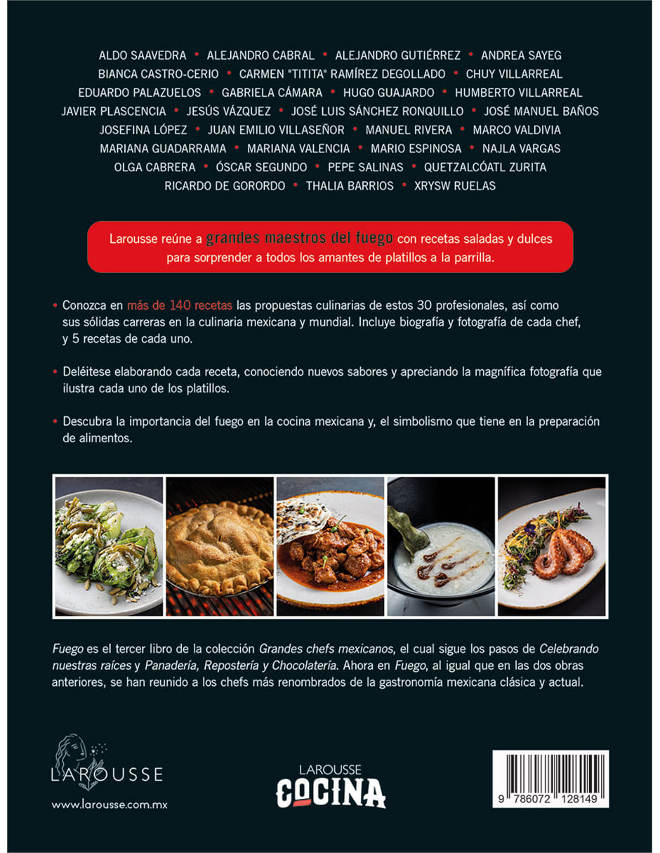 Libro Grandes chefs mexicanos fuego de Ediciones larousse 2