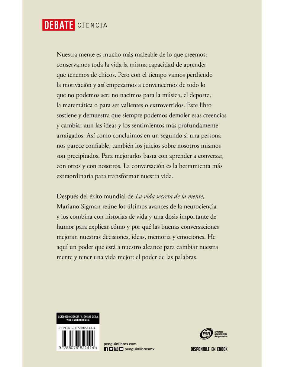 Libro El poder de las palabras de Mariano Sigman Libro El poder de las palabras de Mariano Sigman