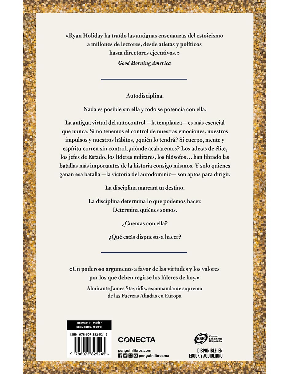 Libro La disciplina marcará tu destino de Ryan Holiday