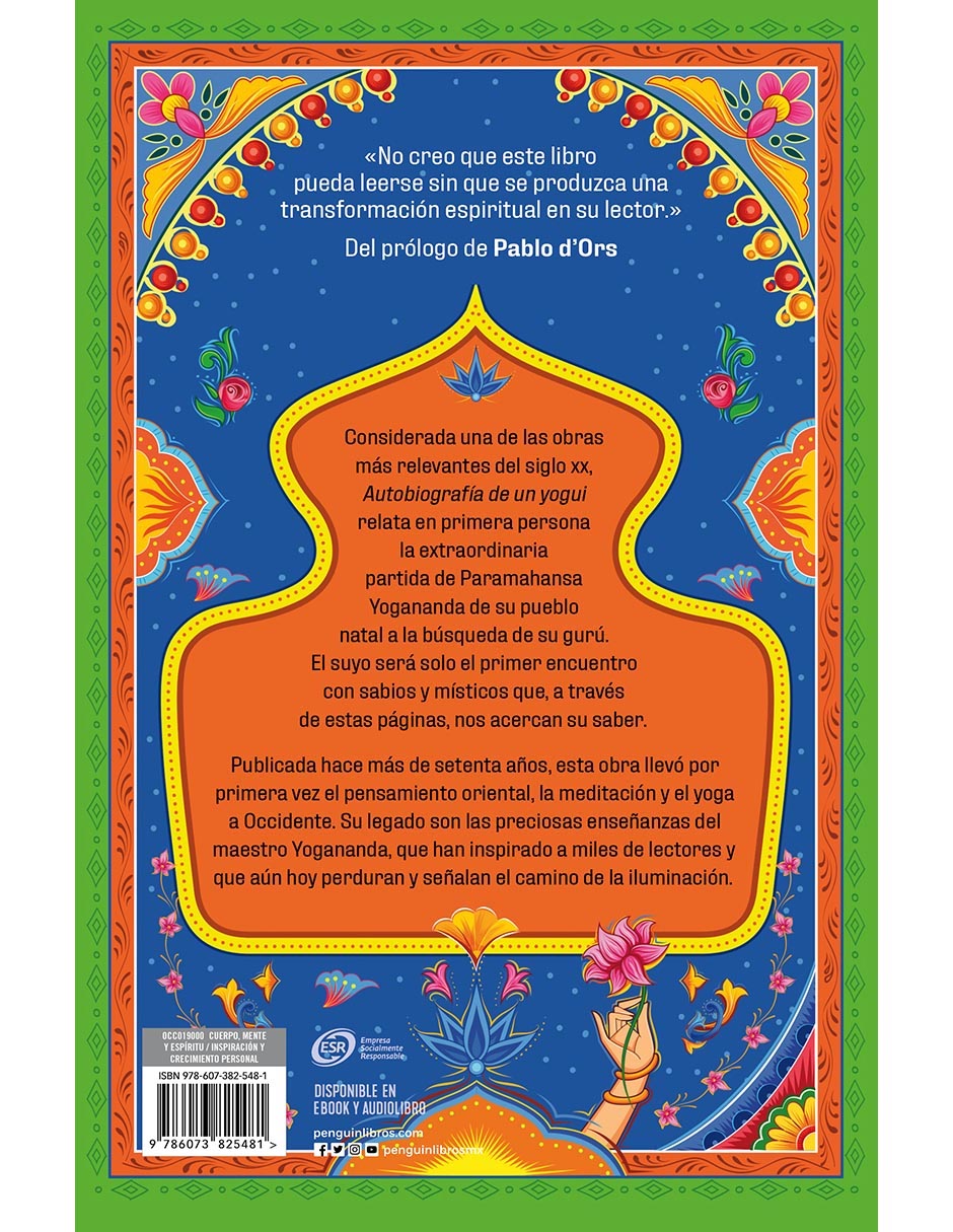 Libro Autobiografia de un yogui de Paramahansa yogananda