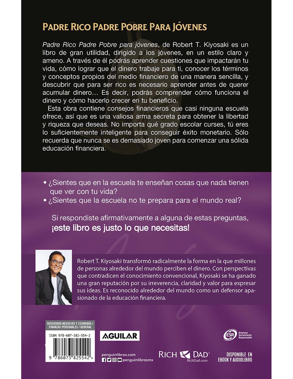 Libro Padre rico padre pobre para jóvenes de Robert T. Kiyosaki 3