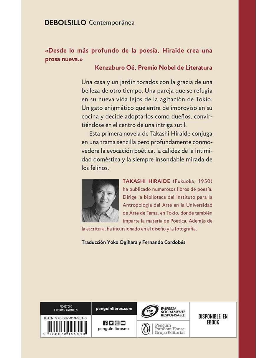 Libro El gato que venía del cielo de Takashi Hiraide de Takashi Hiraide