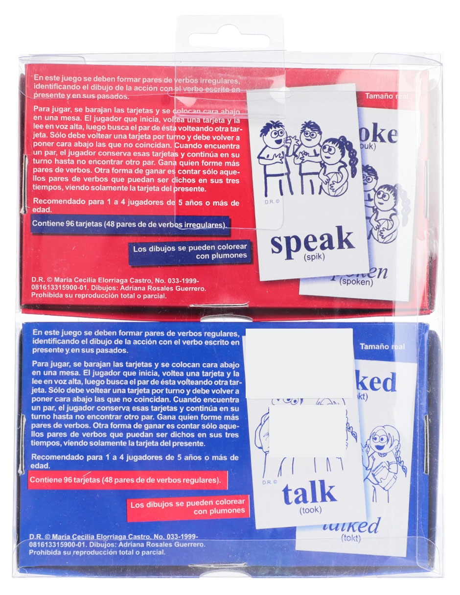 Colección Memorias De Verbos En Inglés Elorriaga