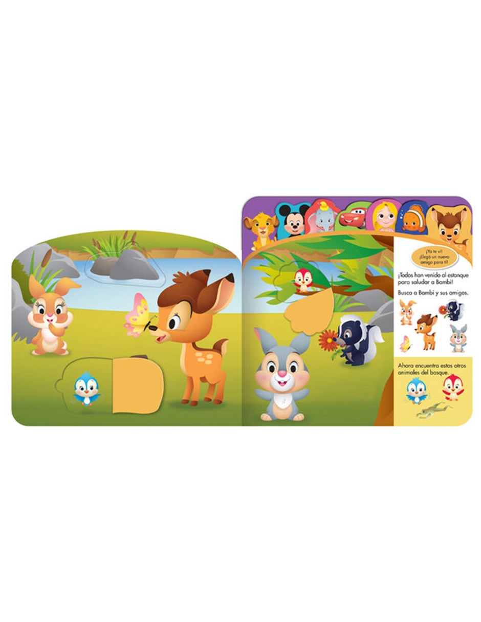 Libro Disney baby busca y encuentra con tapitas Phoenix International Publications 3