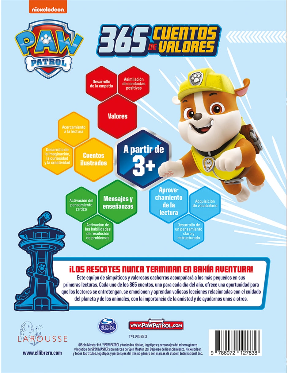 Libro 365 cuentos de valores de paw patrol de Graciela Iniestra Ramírez