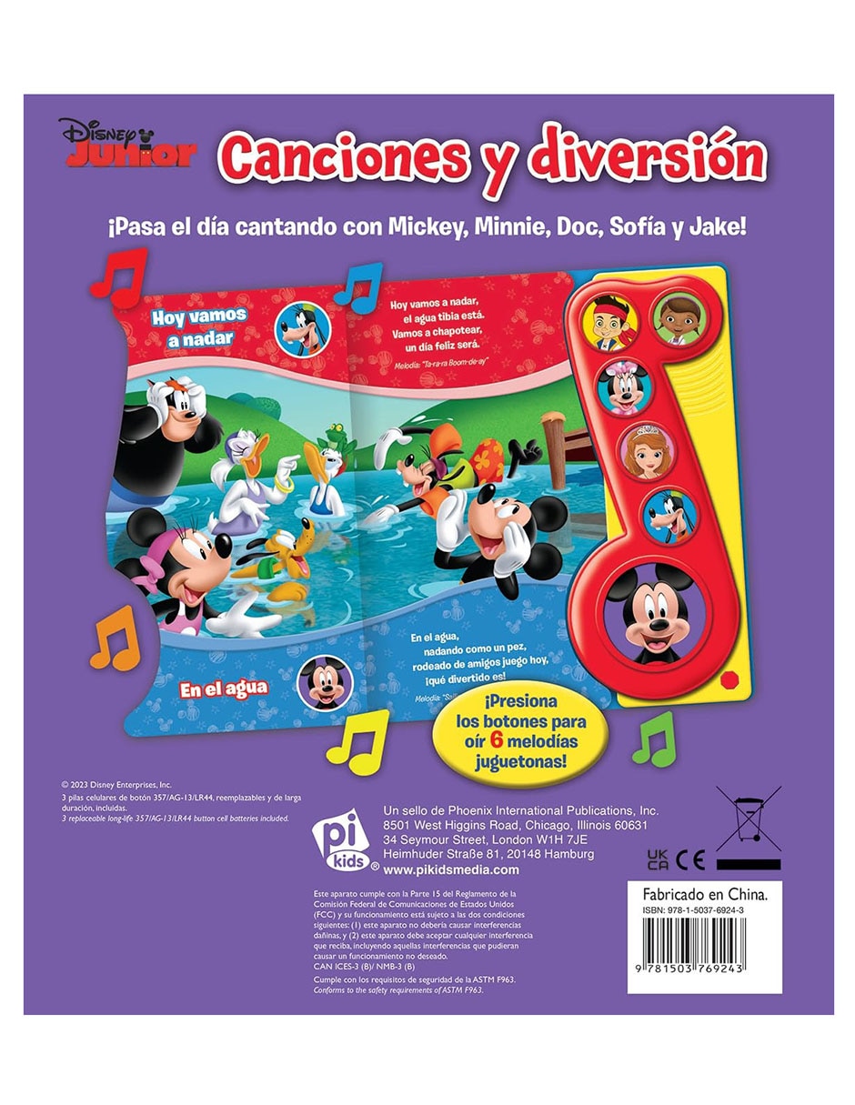 Libro Mickey y sus amigos canciones y diversión 2