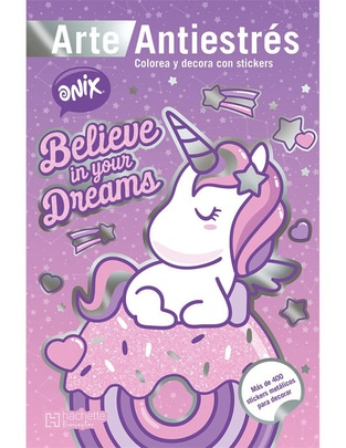 Libro Onix anti estrés con stickers es hora de brillar de Ediciones Larousse