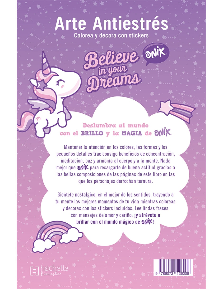 Libro Onix anti estrés con stickers es hora de brillar de Ediciones Larousse