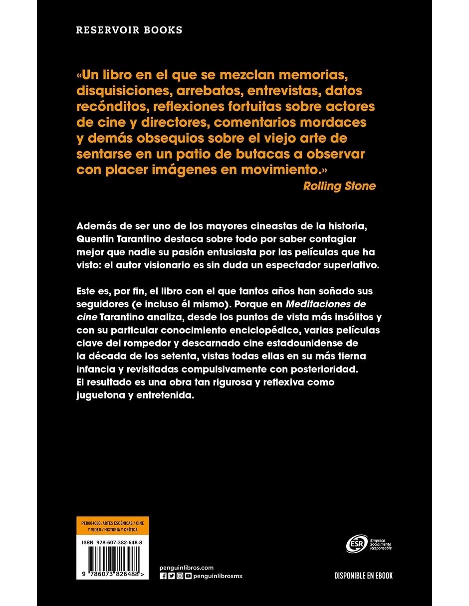 Libro Meditaciones de cine de Quentin tarantino 3