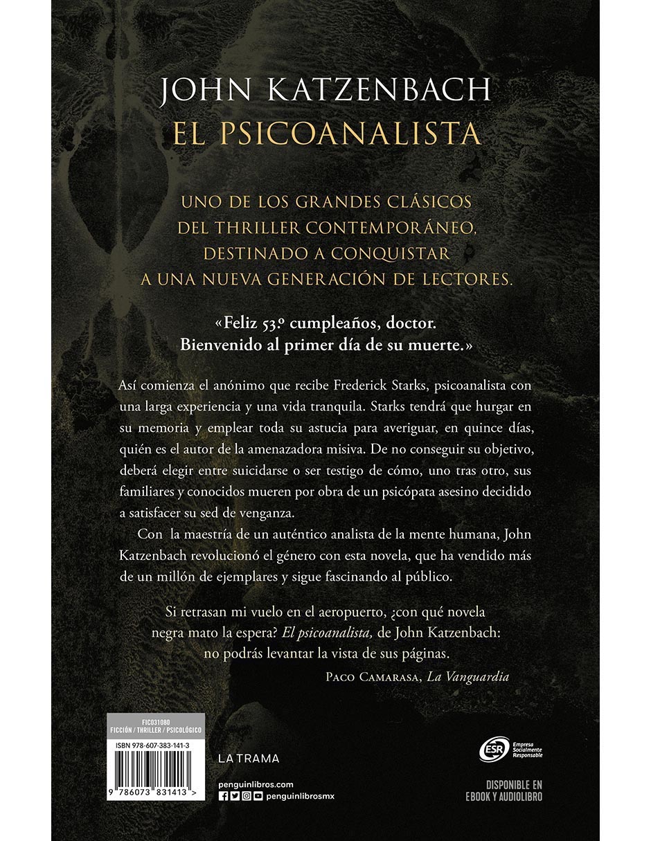 Libro El psicoanalista de John katzenbach 3