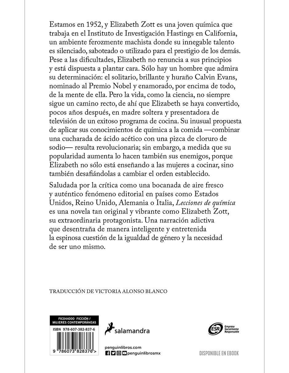 Libro Lecciones de quimica de Bonnie garmus 3