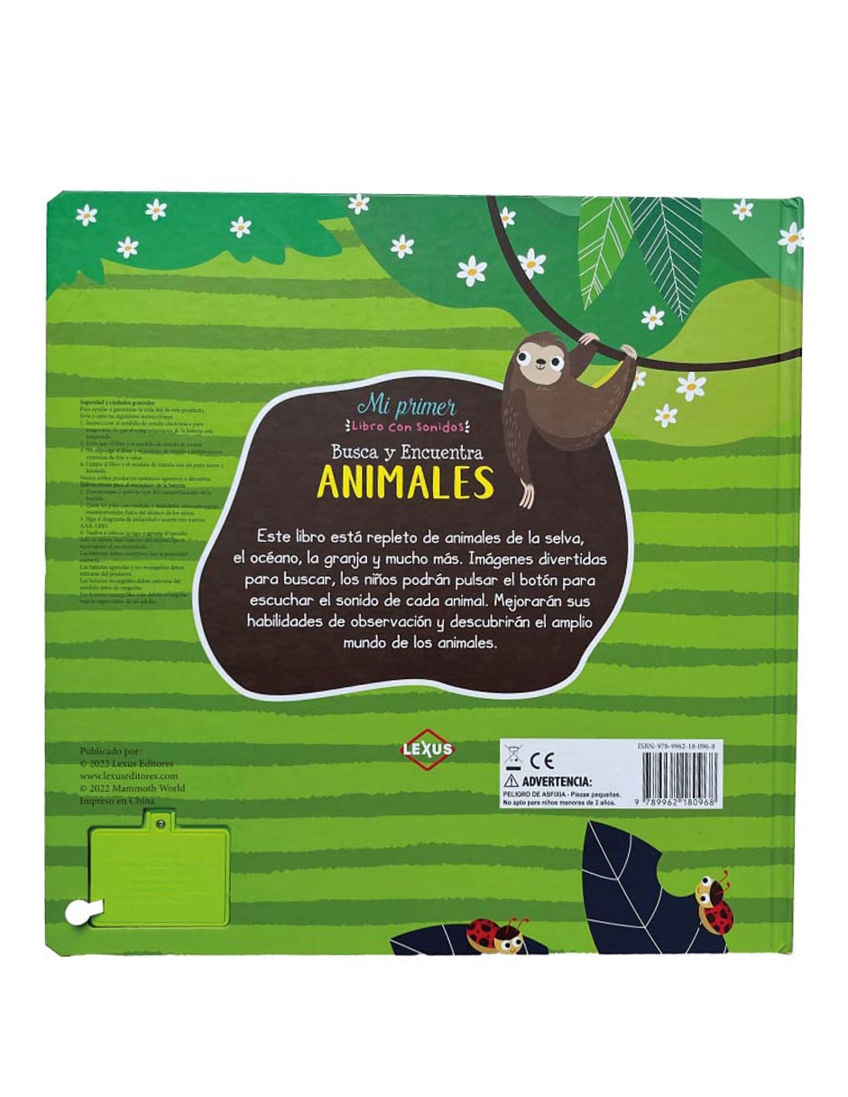 Mi primer libro con sonidos: Busca y encuentra animales de Lexus
