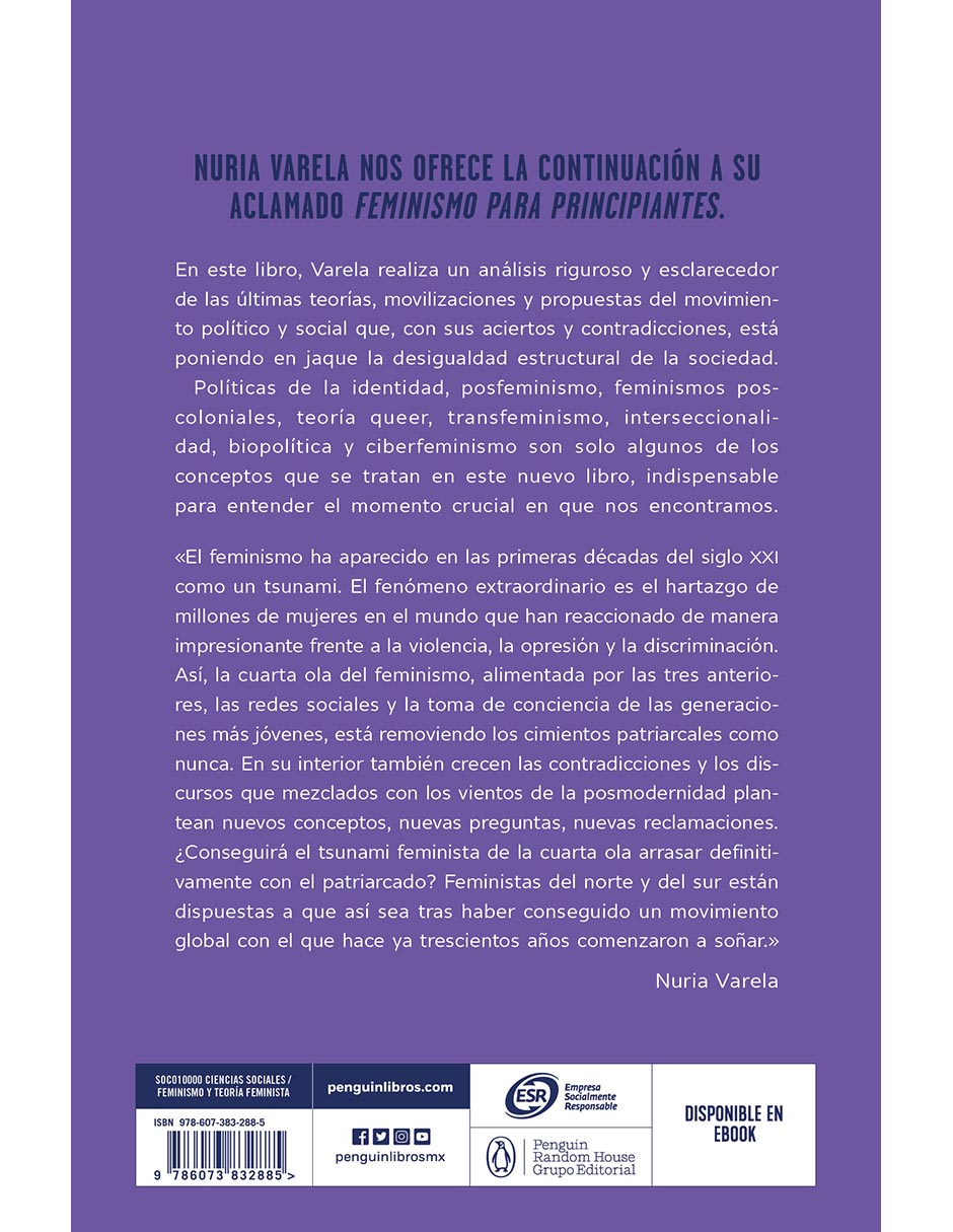 Libro Feminismo: La Cuarta Ola de Nuria Varela
